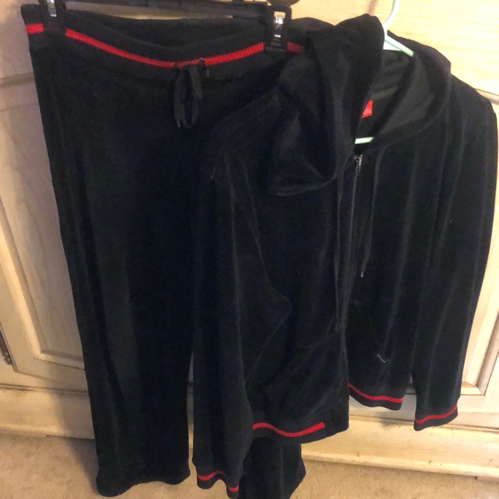 Anne Klein Black and Red Tracksuit